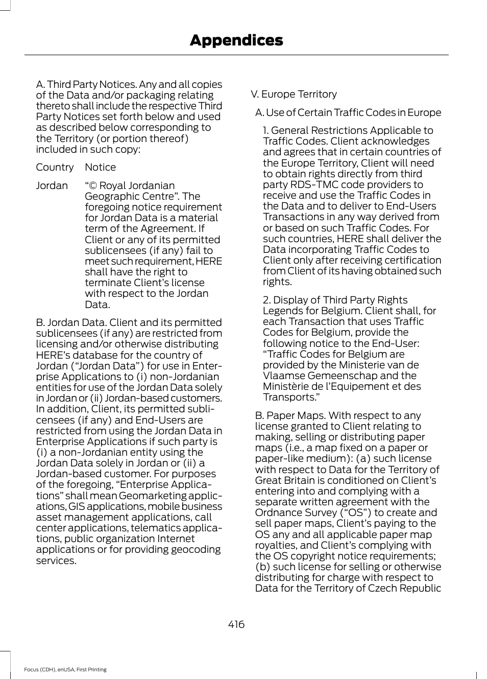 Appendices | FORD 2015 Focus User Manual | Page 419 / 453