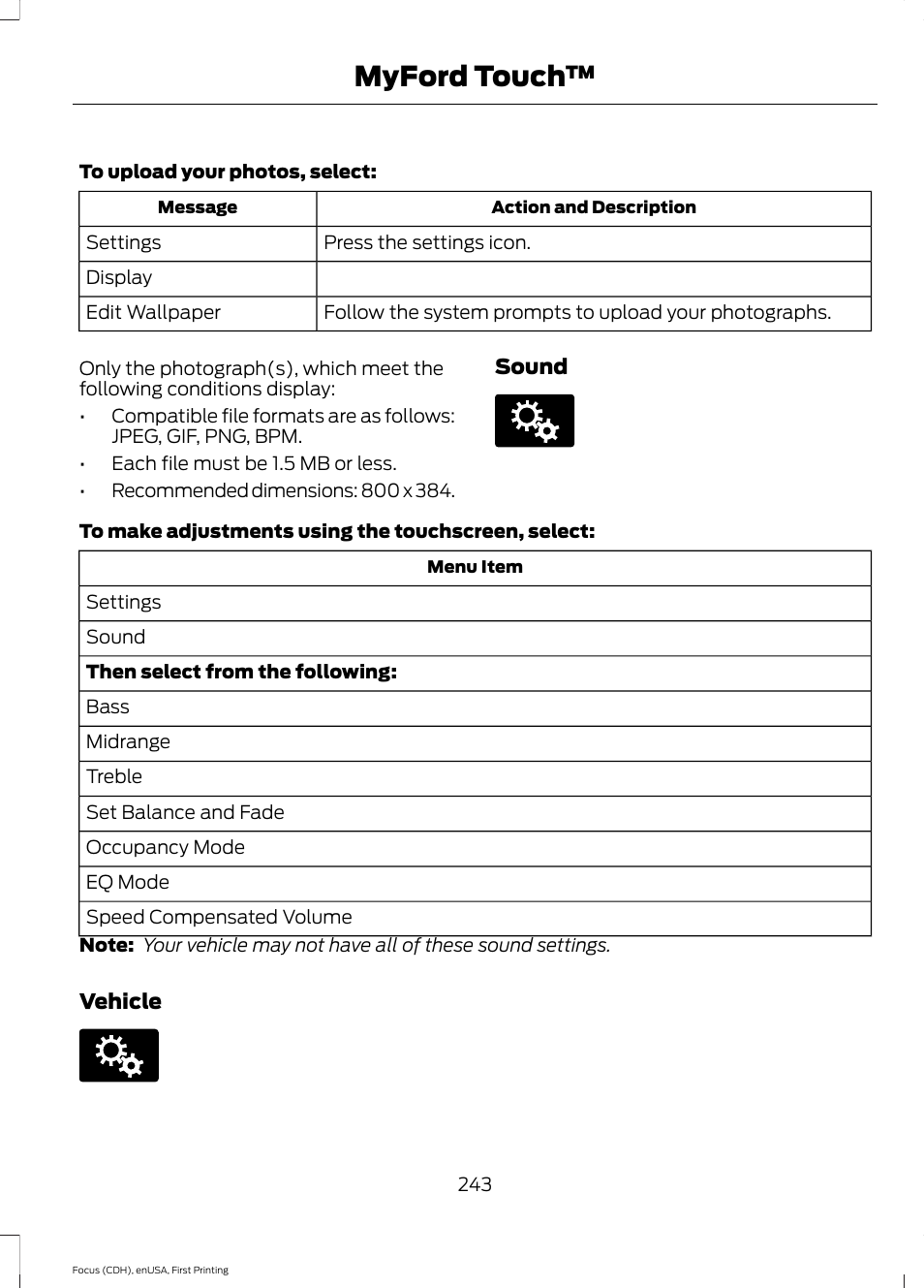 Myford touch | FORD 2015 Focus Electric User Manual | Page 246 / 369