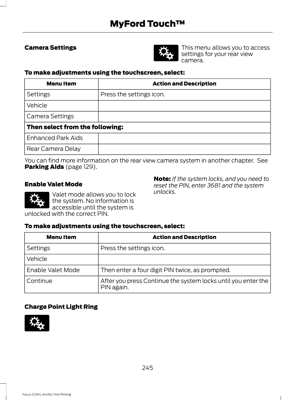 Myford touch | FORD 2015 Focus Electric User Manual | Page 248 / 369