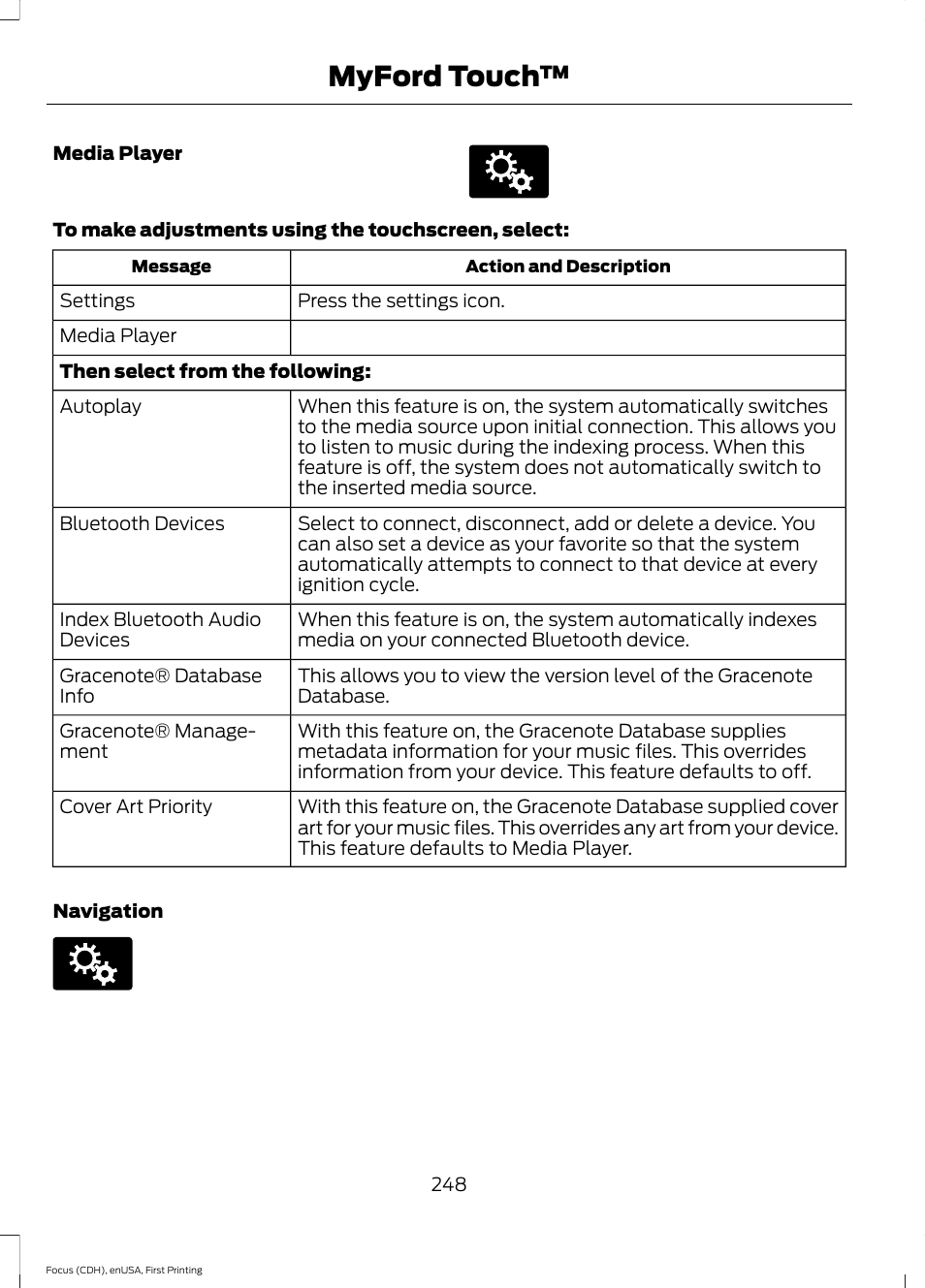 Myford touch | FORD 2015 Focus Electric User Manual | Page 251 / 369