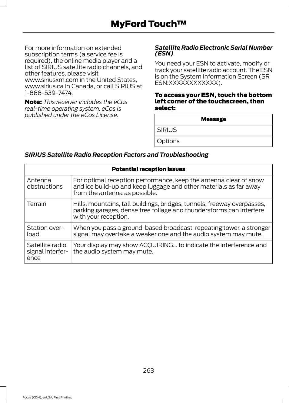 Myford touch | FORD 2015 Focus Electric User Manual | Page 266 / 369