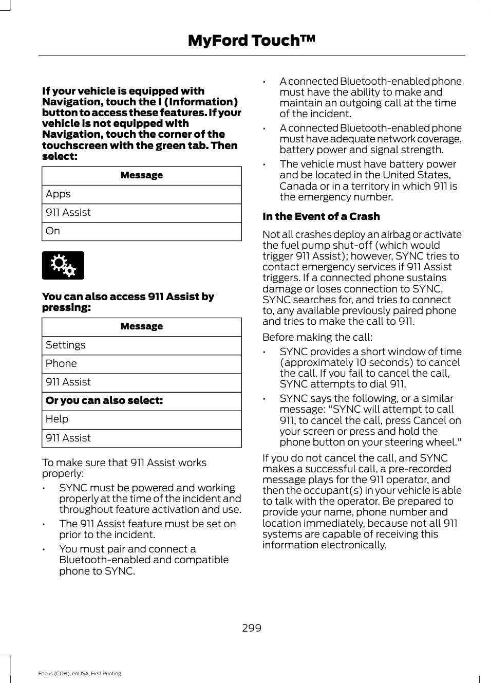 Myford touch | FORD 2015 Focus Electric User Manual | Page 302 / 369