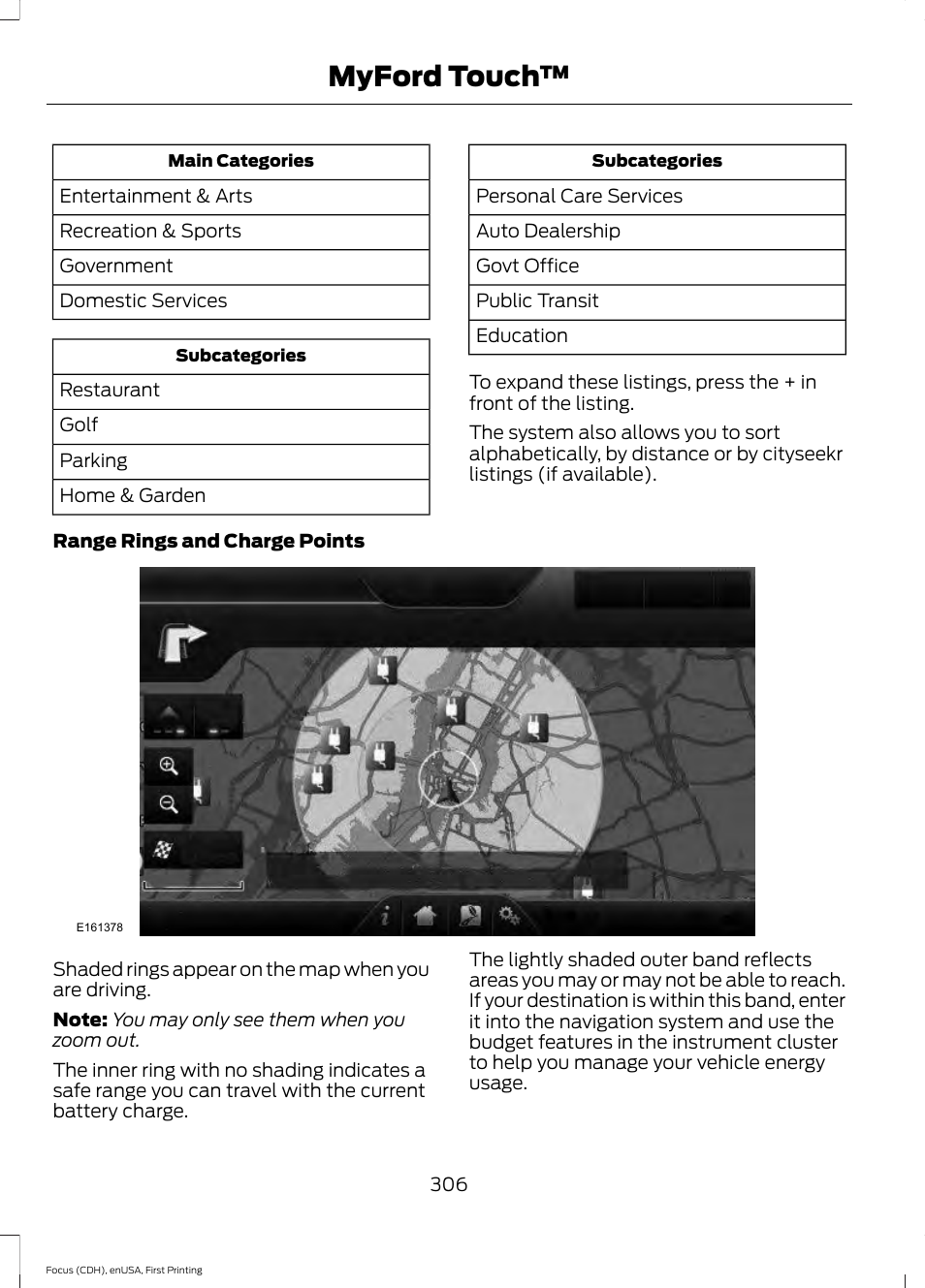 Myford touch | FORD 2015 Focus Electric User Manual | Page 309 / 369