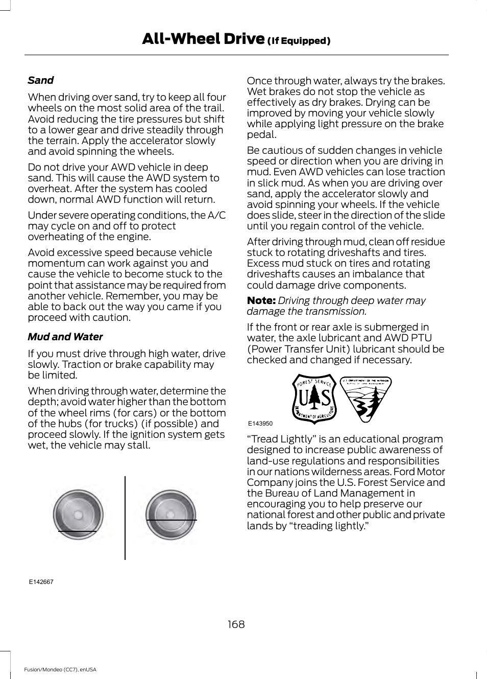 All-wheel drive | FORD 2015 Fusion User Manual | Page 171 / 488