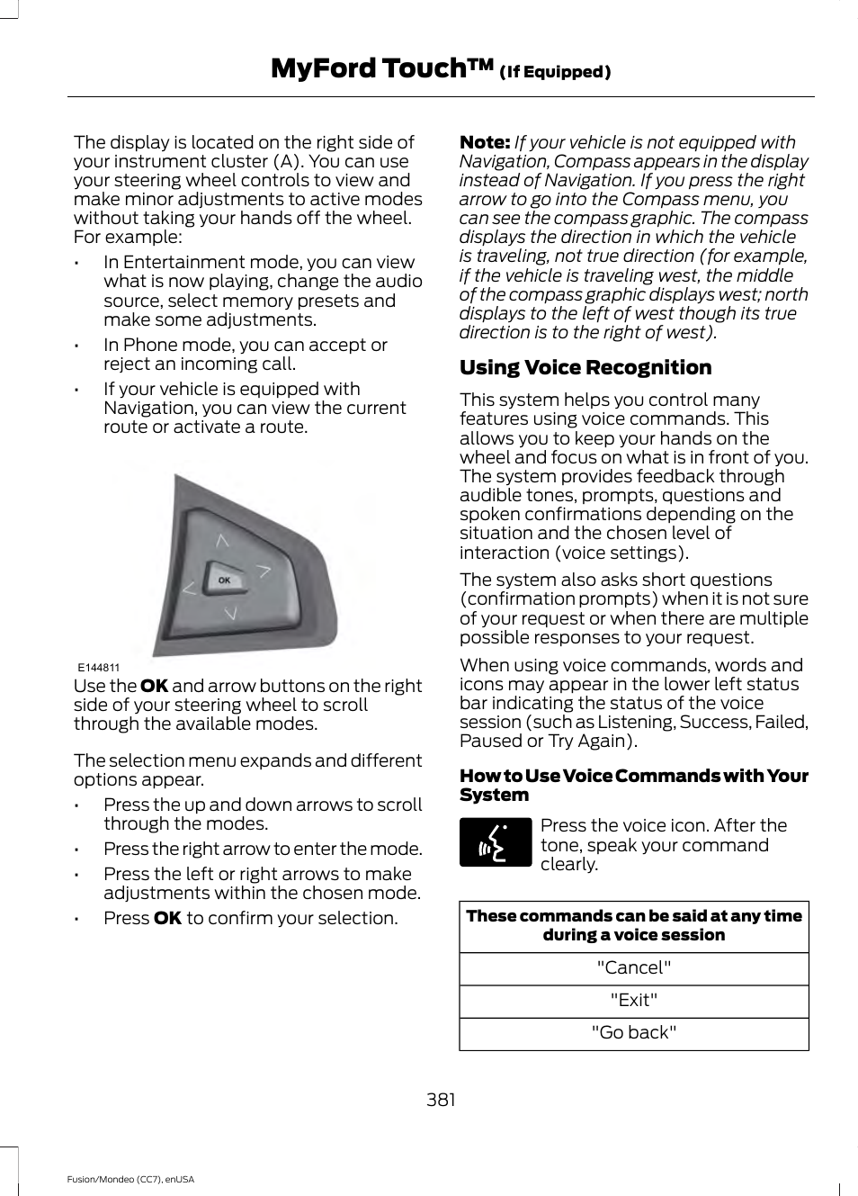 Myford touch | FORD 2015 Fusion User Manual | Page 384 / 488