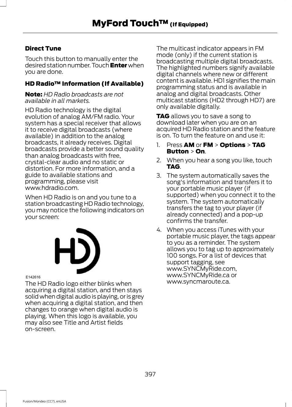 Myford touch | FORD 2015 Fusion User Manual | Page 400 / 488