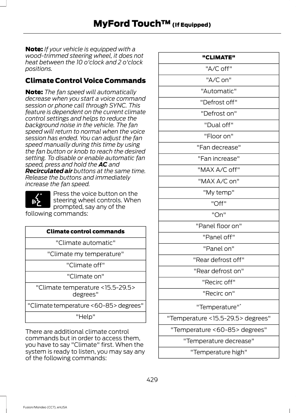 Myford touch | FORD 2015 Fusion User Manual | Page 432 / 488