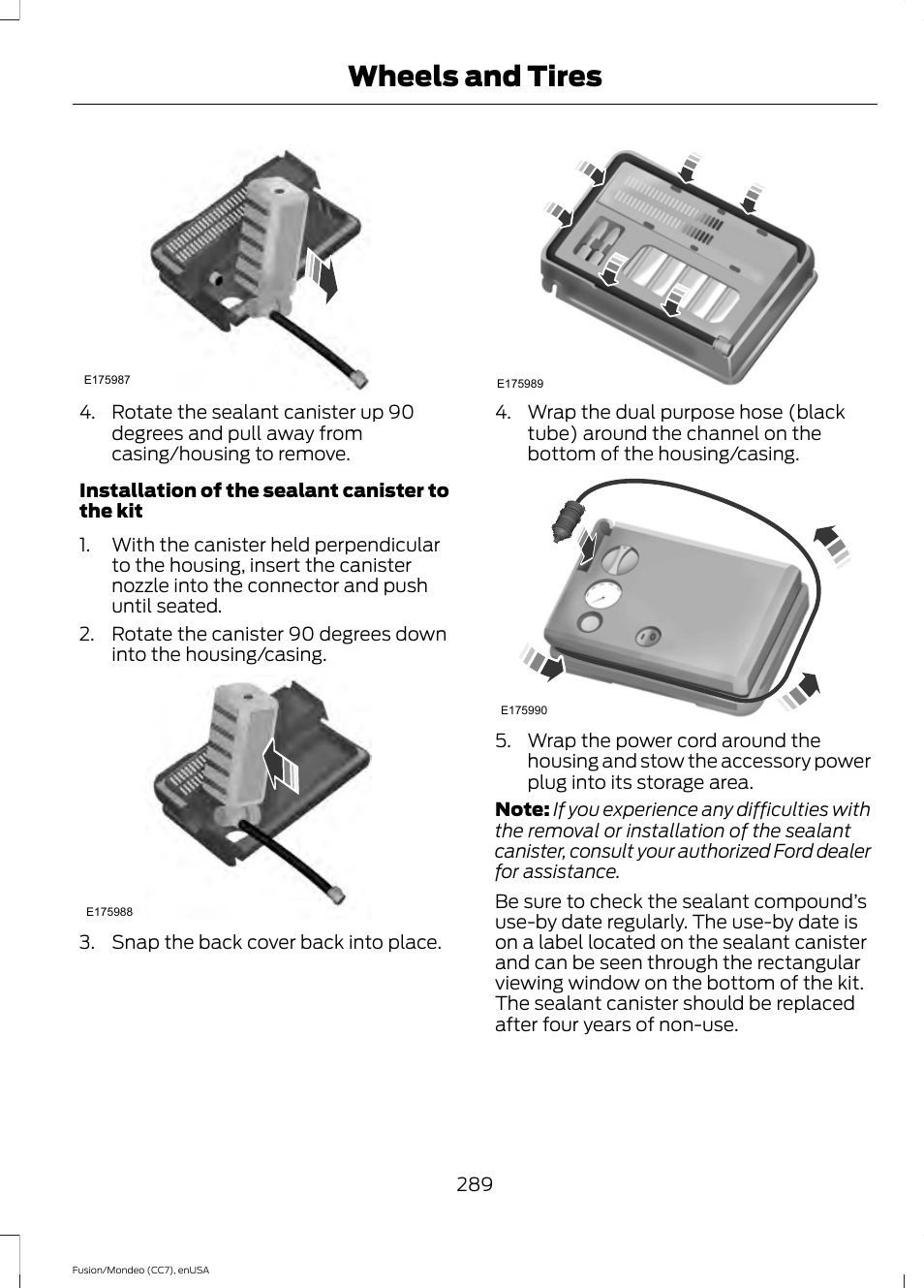 Wheels and tires | FORD 2015 Fusion Hybrid User Manual | Page 292 / 498