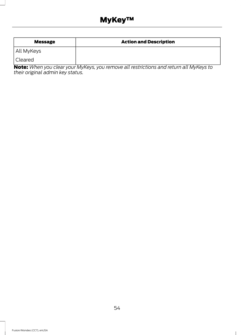 Mykey | FORD 2015 Fusion Hybrid User Manual | Page 57 / 498