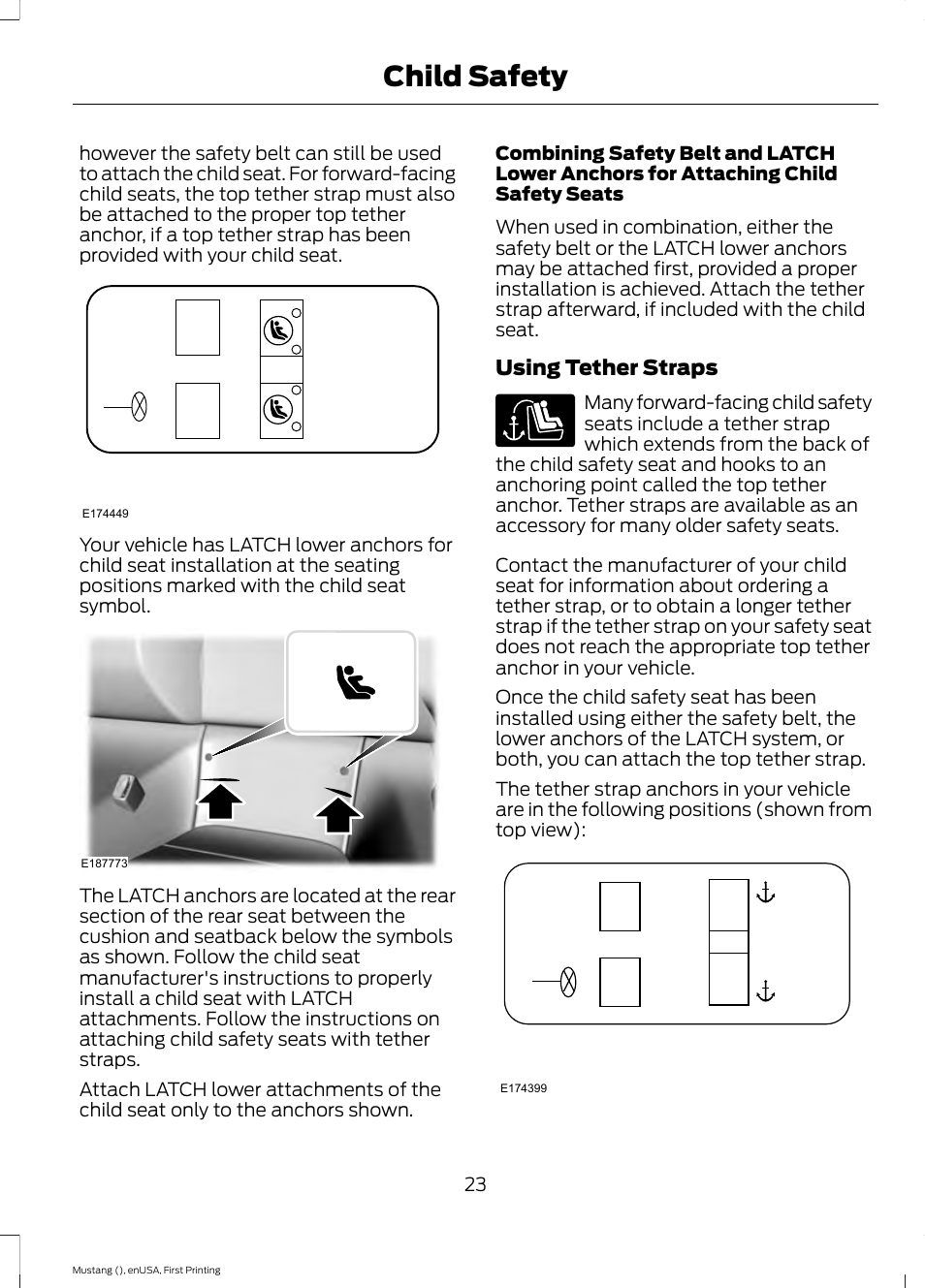 Child safety | FORD 2015 Mustang User Manual | Page 26 / 441