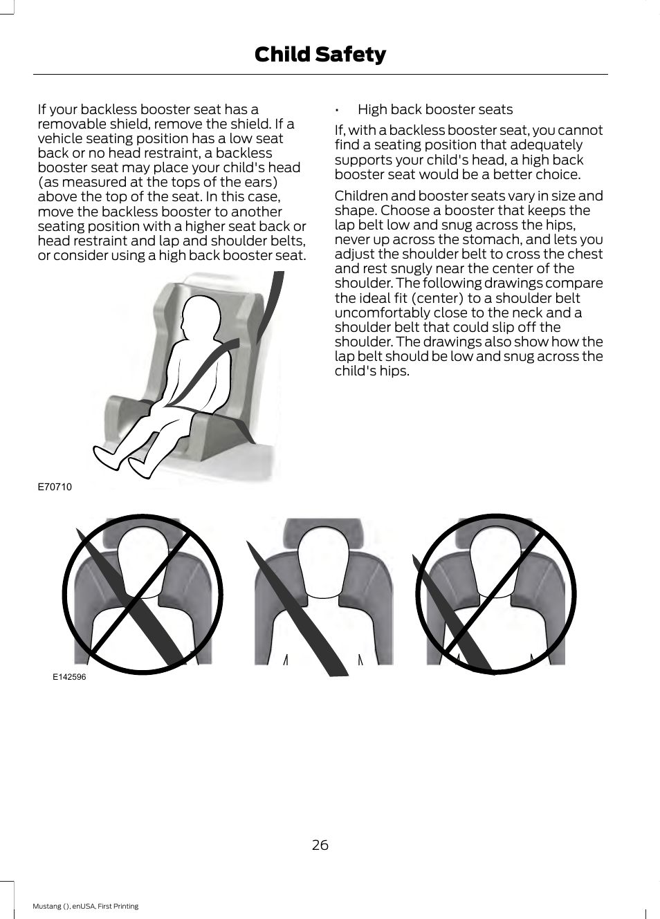 Child safety | FORD 2015 Mustang User Manual | Page 29 / 441