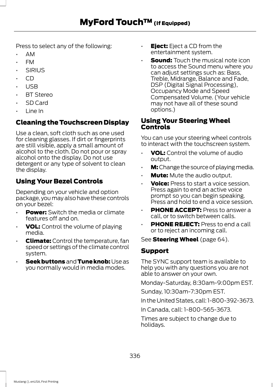 Myford touch | FORD 2015 Mustang User Manual | Page 339 / 441