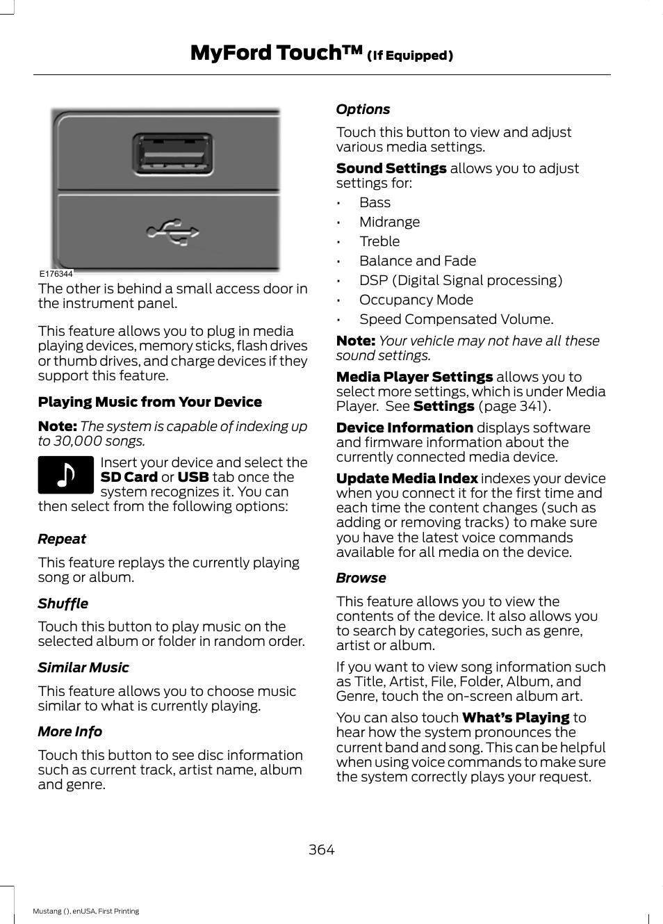 Myford touch | FORD 2015 Mustang User Manual | Page 367 / 441