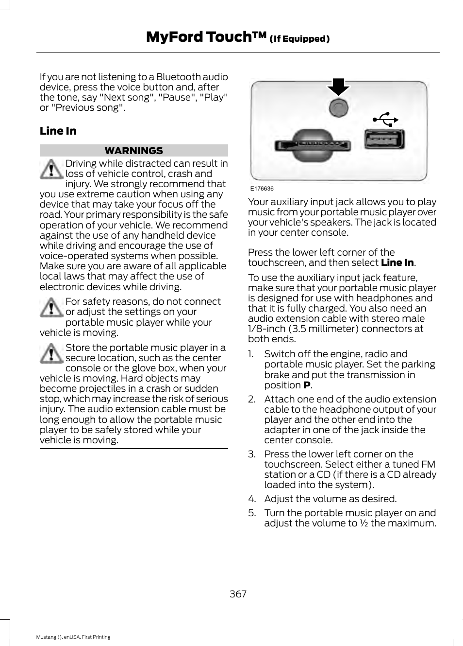 Myford touch | FORD 2015 Mustang User Manual | Page 370 / 441