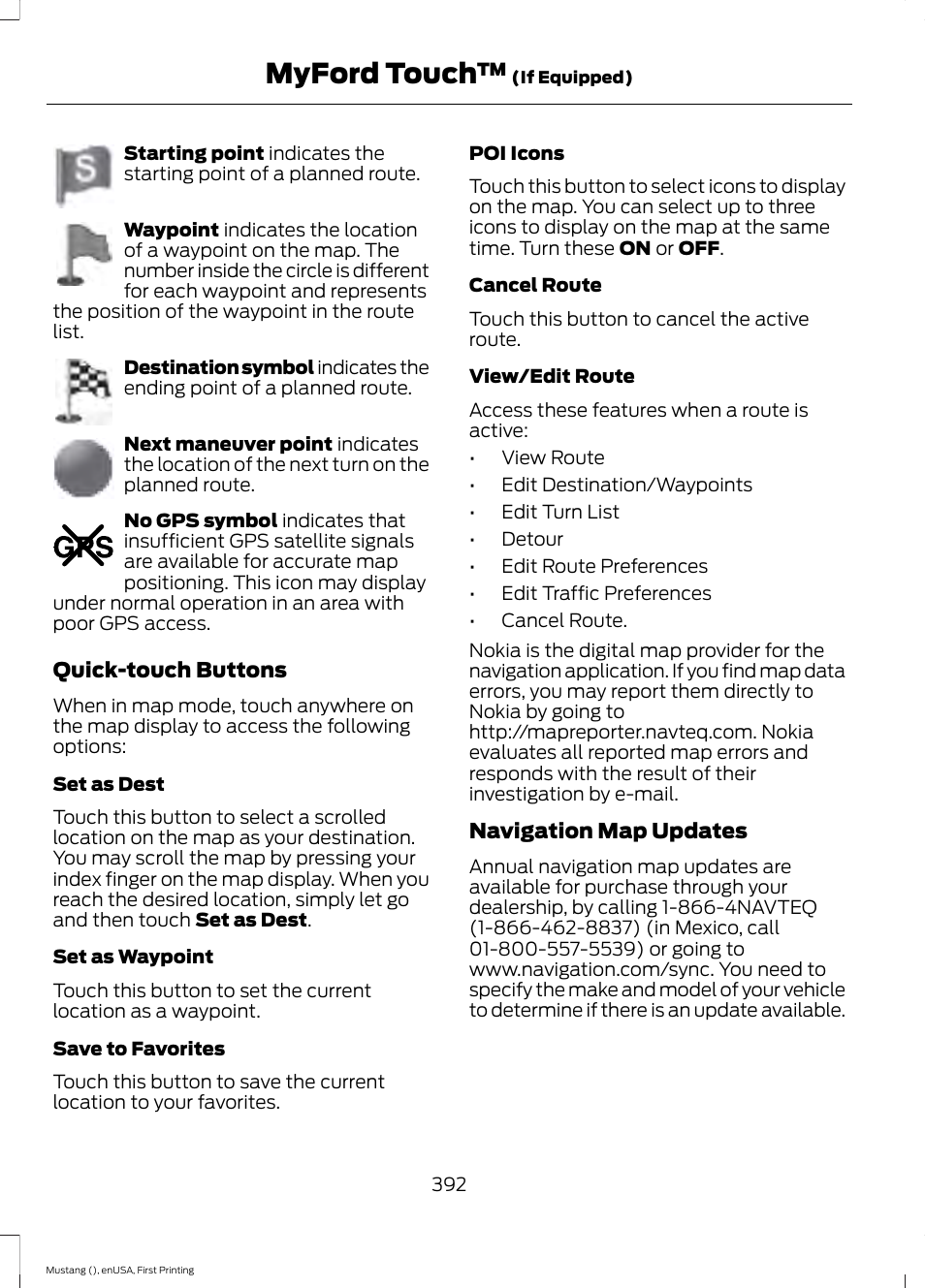 Myford touch | FORD 2015 Mustang User Manual | Page 395 / 441