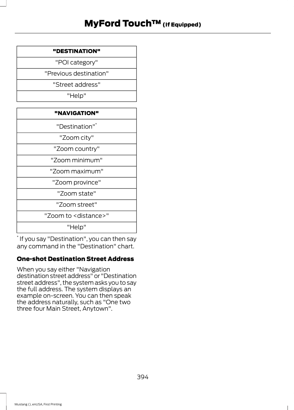 Myford touch | FORD 2015 Mustang User Manual | Page 397 / 441