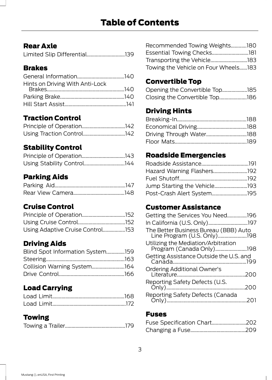 FORD 2015 Mustang User Manual | Page 6 / 441