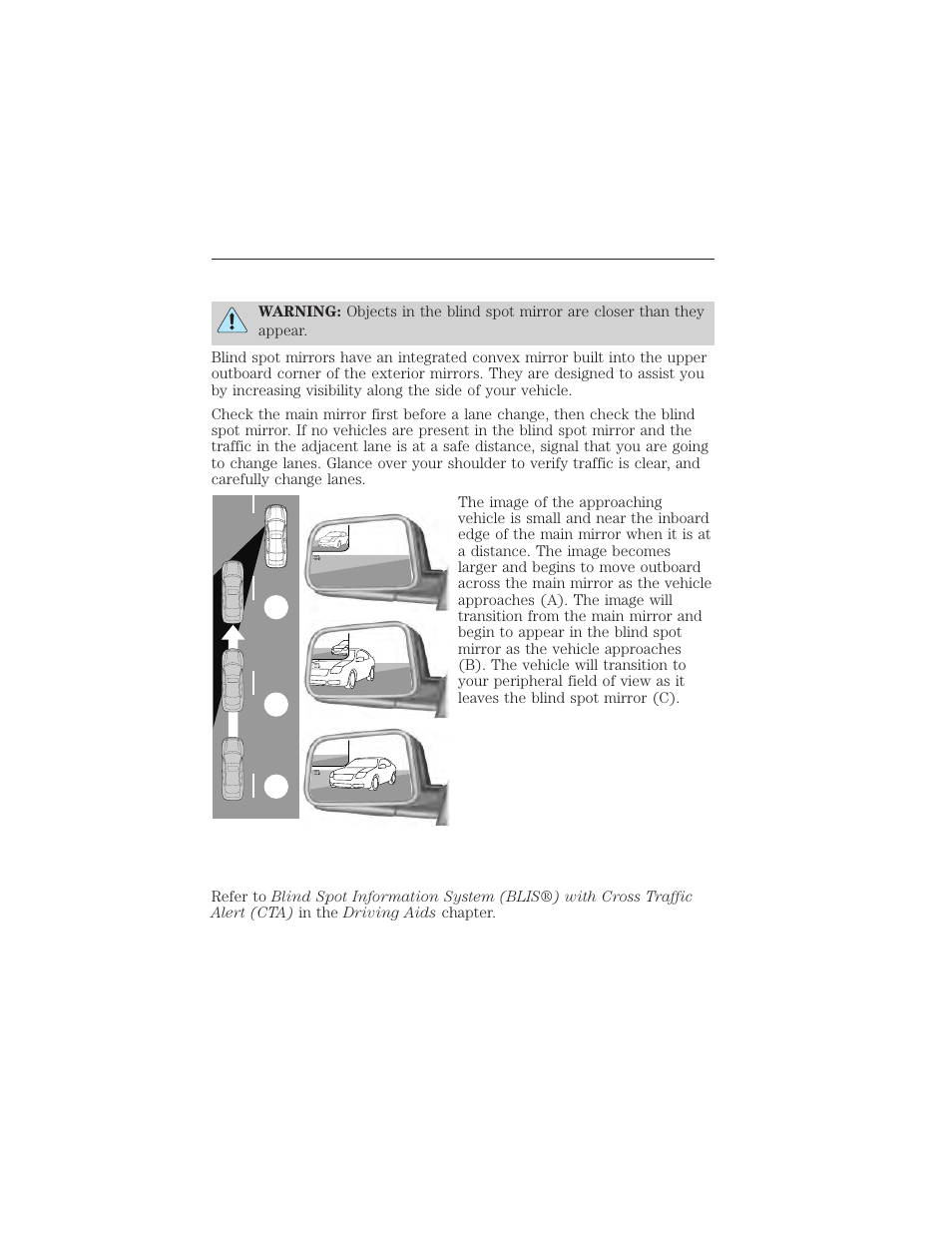 Integrated blind spot mirrors (if equipped), Windows and mirrors 99 | FORD 2015 Taurus User Manual | Page 100 / 558