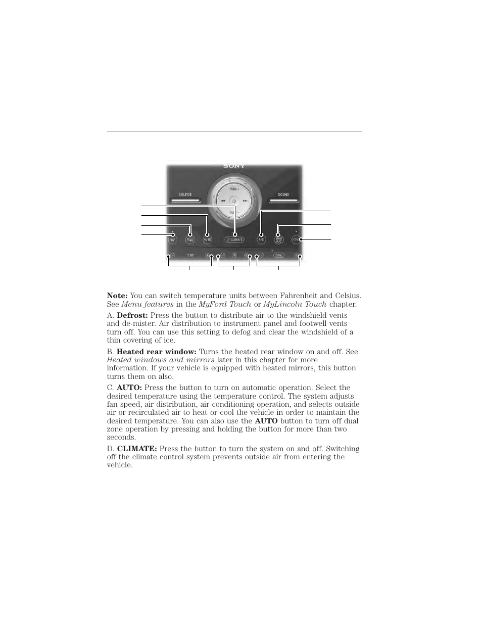 Climate control 133 | FORD 2015 Taurus User Manual | Page 134 / 558