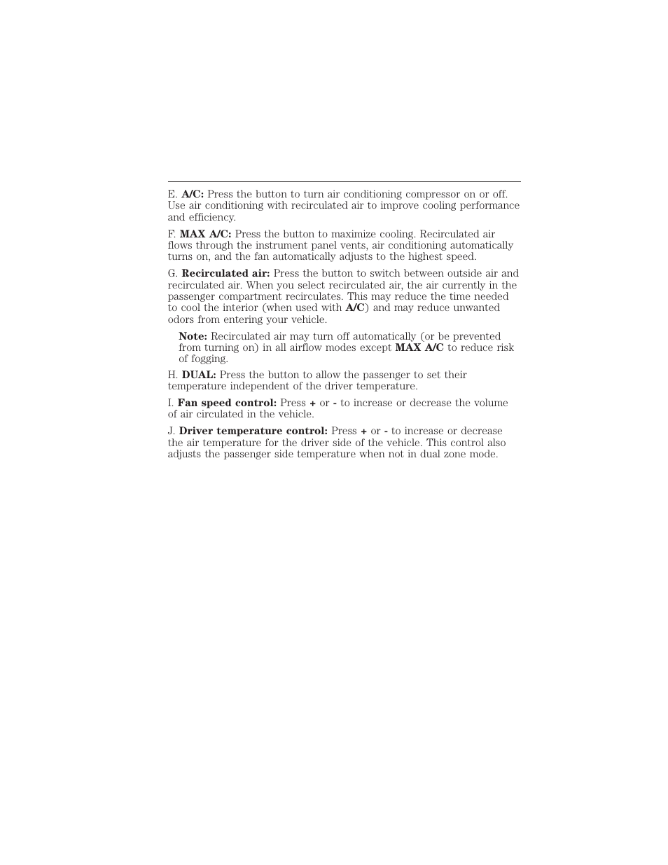 134 climate control | FORD 2015 Taurus User Manual | Page 135 / 558