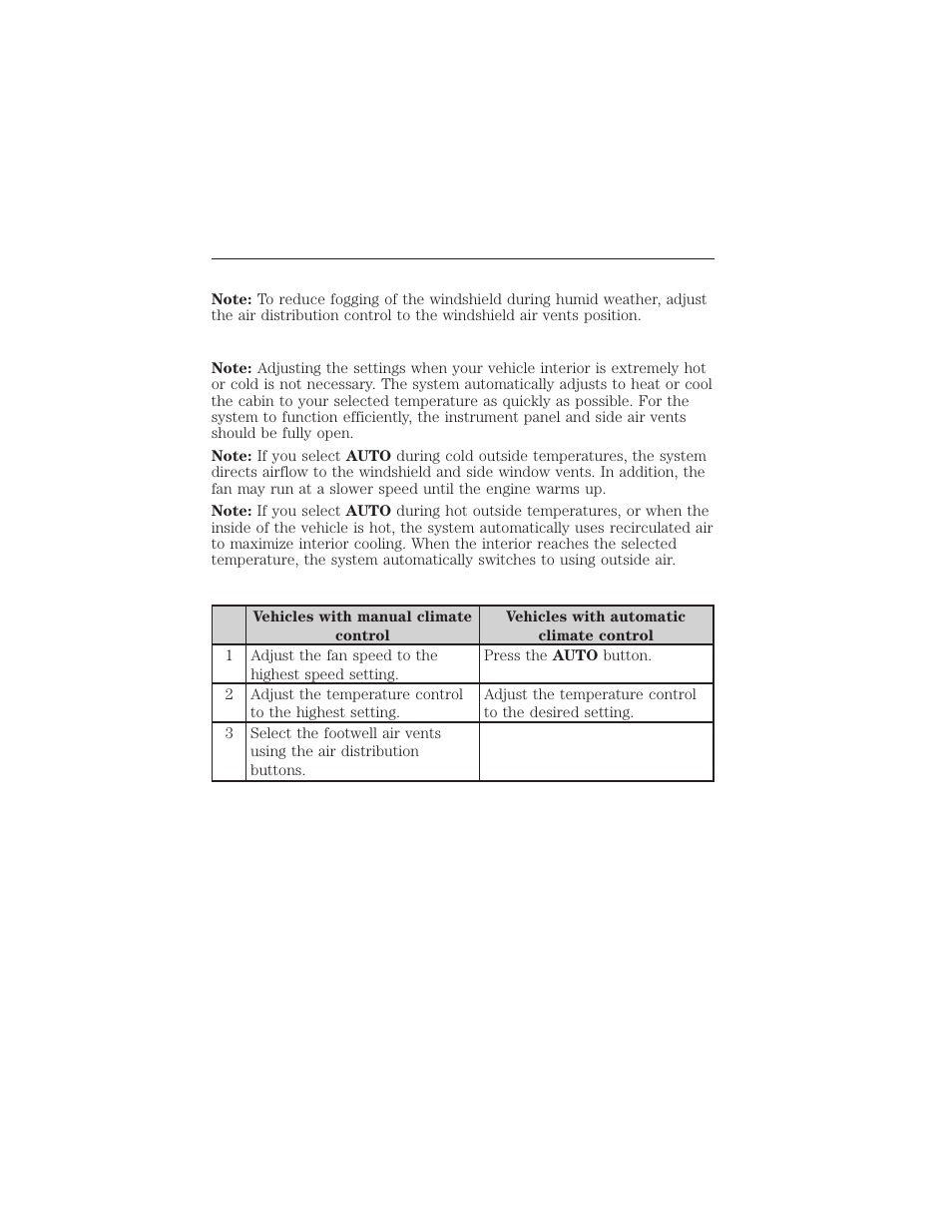 Manual climate control, Automatic climate control, Heating the interior quickly | Climate control 137 | FORD 2015 Taurus User Manual | Page 138 / 558