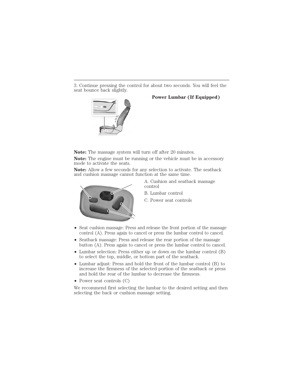 Multi-contour active motion™ seat (if equipped), 148 seats | FORD 2015 Taurus User Manual | Page 149 / 558