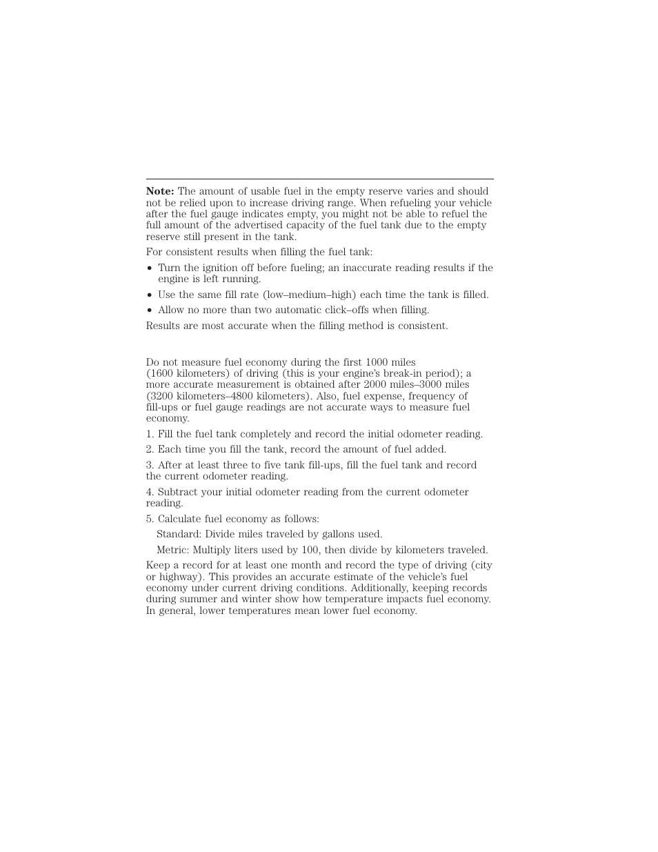 Calculating fuel economy, Fuel and refueling 179 | FORD 2015 Taurus User Manual | Page 180 / 558