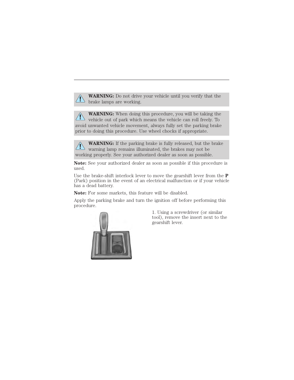 Brake-shift interlock, 186 transmission | FORD 2015 Taurus User Manual | Page 187 / 558