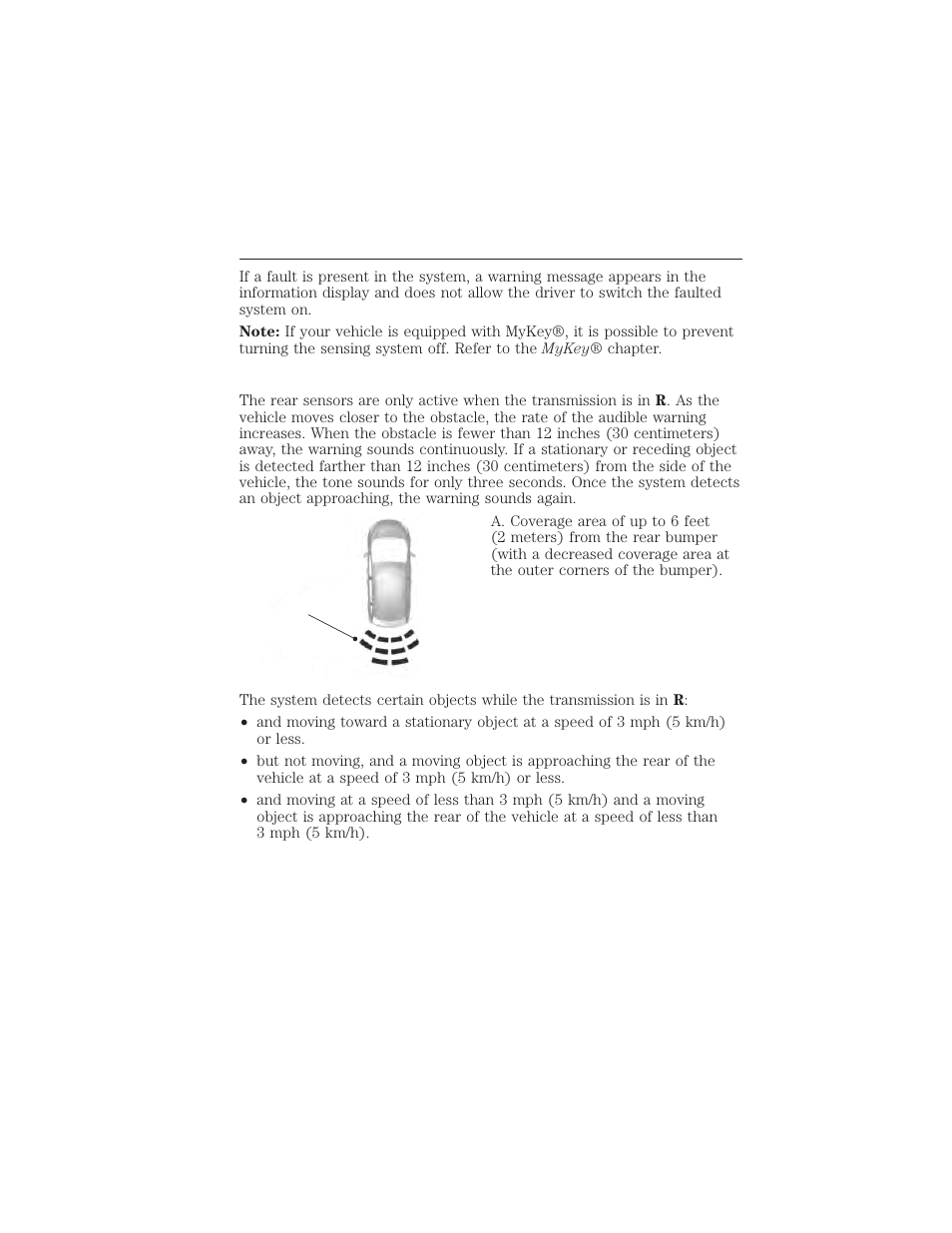 Using the rear sensing system, 202 parking aids | FORD 2015 Taurus User Manual | Page 203 / 558