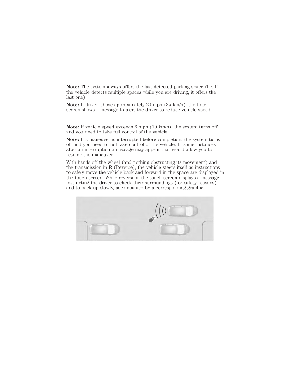 Automatic steering into parking space, Parking aids 205 | FORD 2015 Taurus User Manual | Page 206 / 558