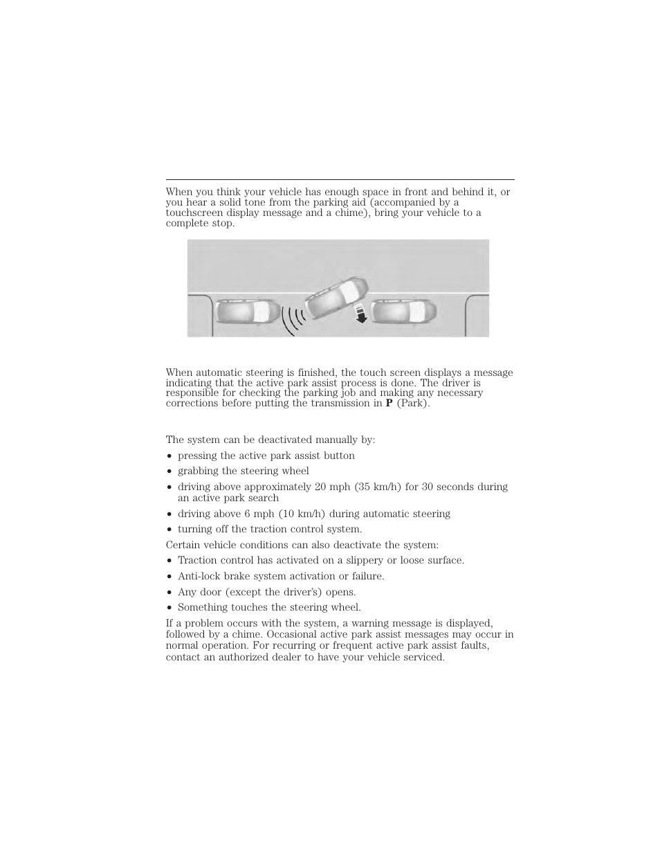 Deactivating the park assist feature, 206 parking aids | FORD 2015 Taurus User Manual | Page 207 / 558