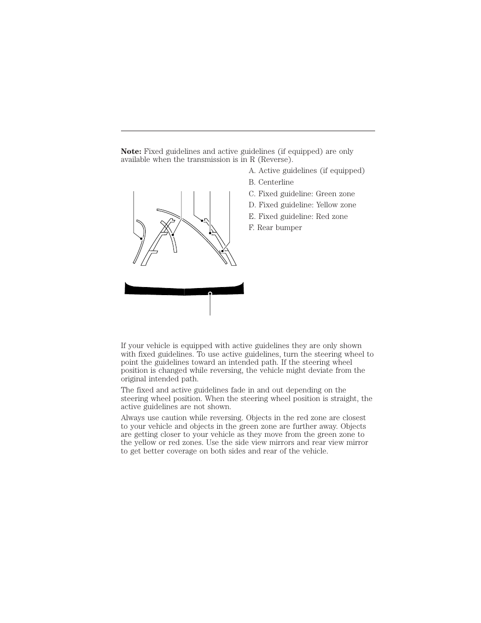 Guidelines and the centerline, 210 parking aids | FORD 2015 Taurus User Manual | Page 211 / 558
