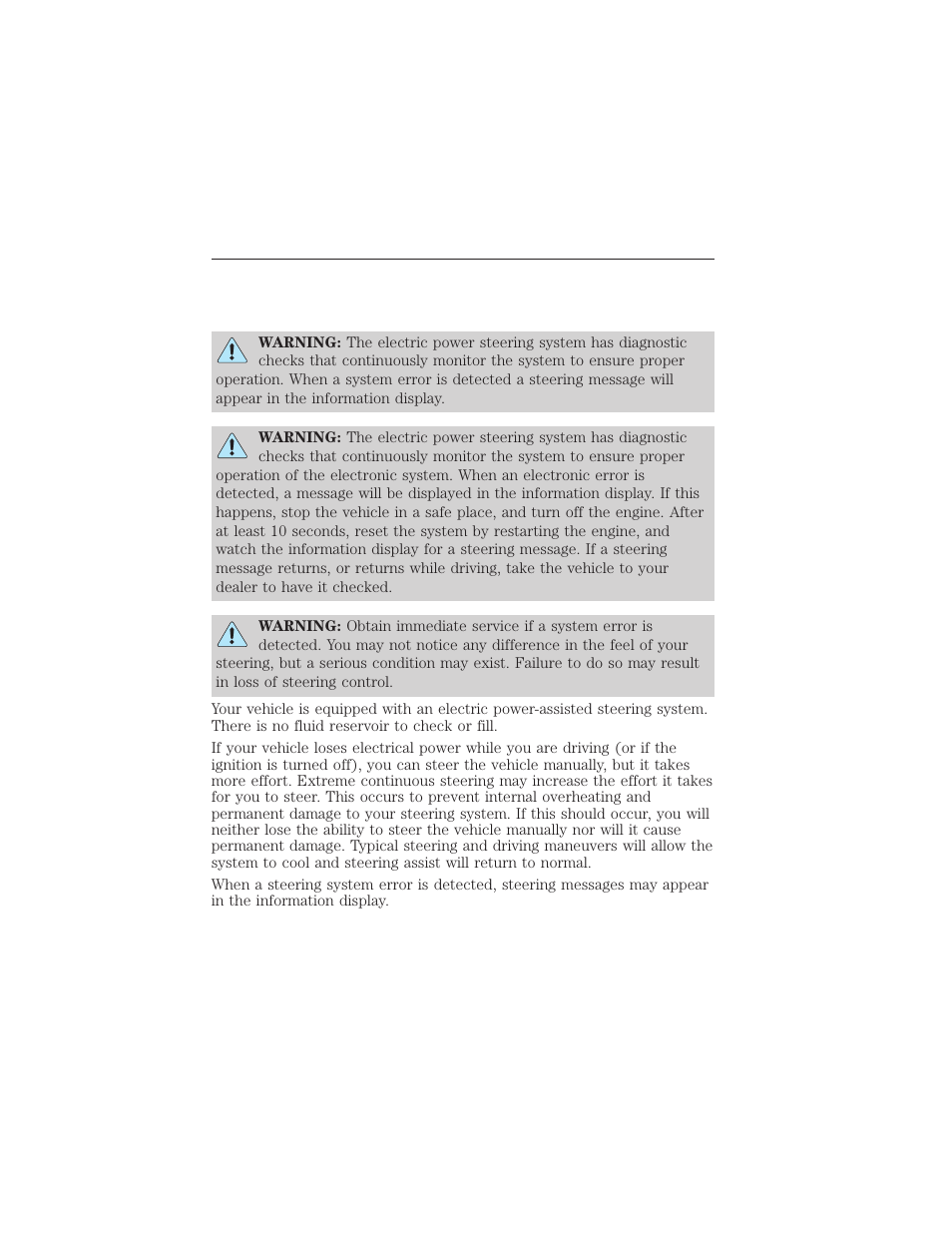 Steering, Electric power steering, Driving aids 237 | FORD 2015 Taurus User Manual | Page 238 / 558
