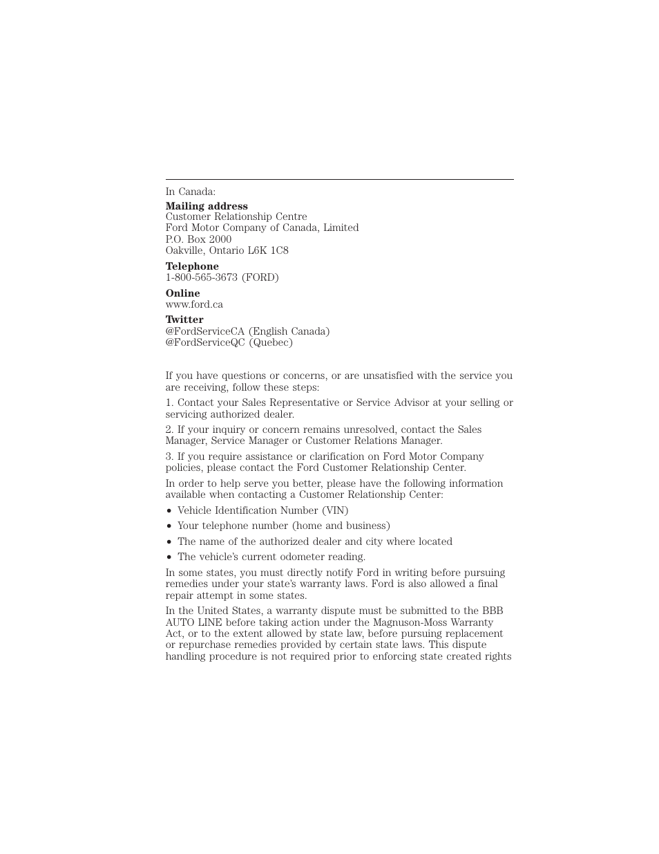 Additional assistance, 264 customer assistance | FORD 2015 Taurus User Manual | Page 265 / 558