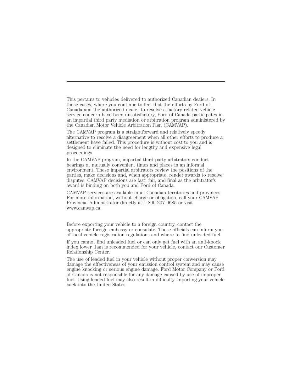 Getting assistance outside the u.s. and canada, Customer assistance 267 | FORD 2015 Taurus User Manual | Page 268 / 558