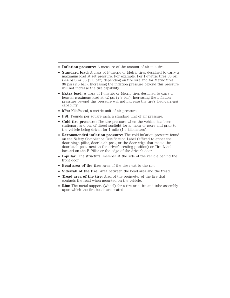 320 wheels and tires | FORD 2015 Taurus User Manual | Page 321 / 558