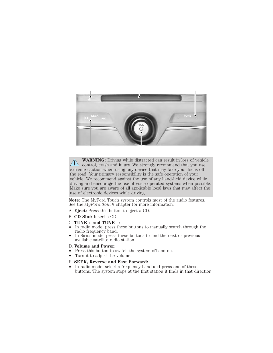 Am/fm/cd premium audio system, 378 audio system | FORD 2015 Taurus User Manual | Page 379 / 558