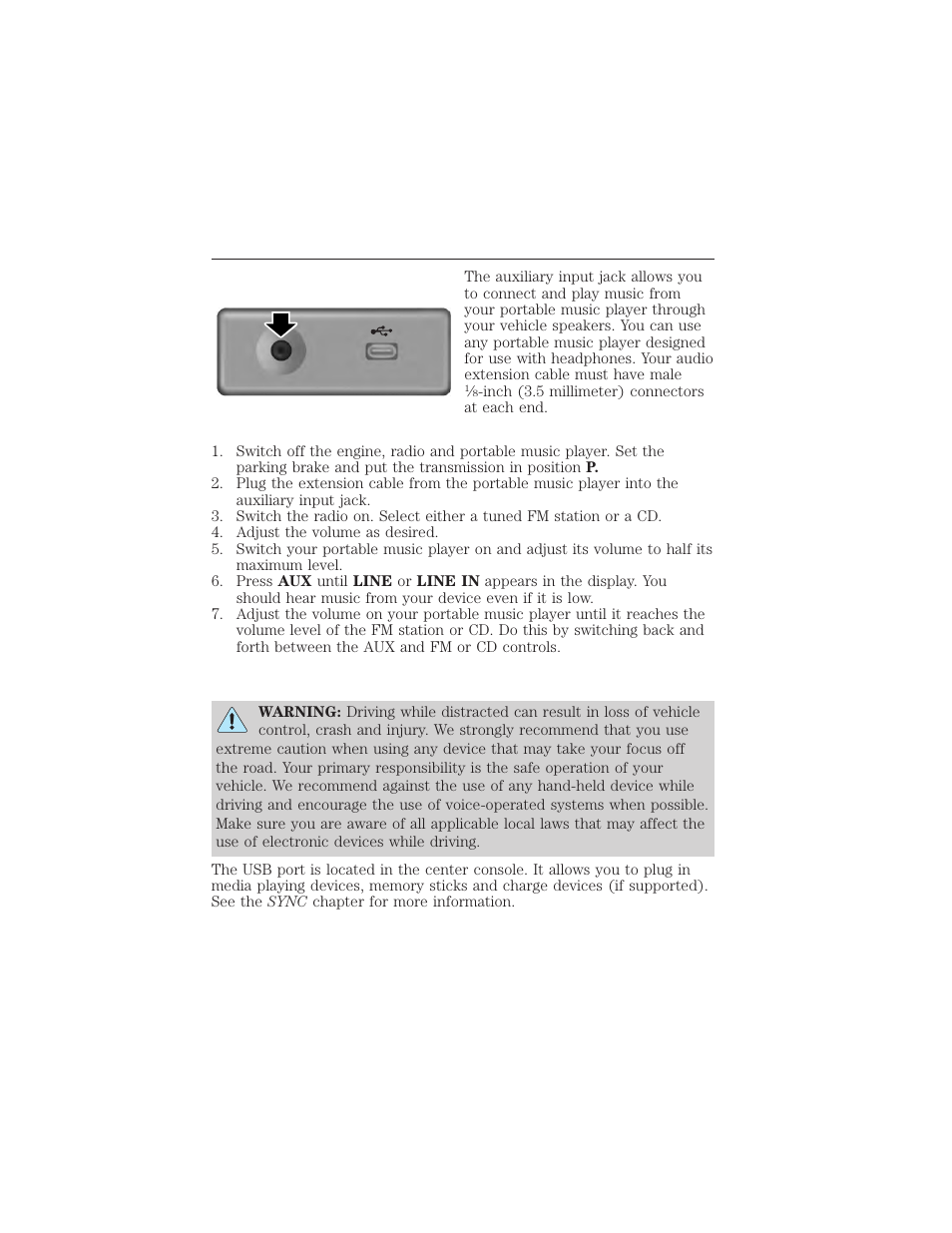 Usb port (if equipped), Usb port, Audio system 387 | FORD 2015 Taurus User Manual | Page 388 / 558