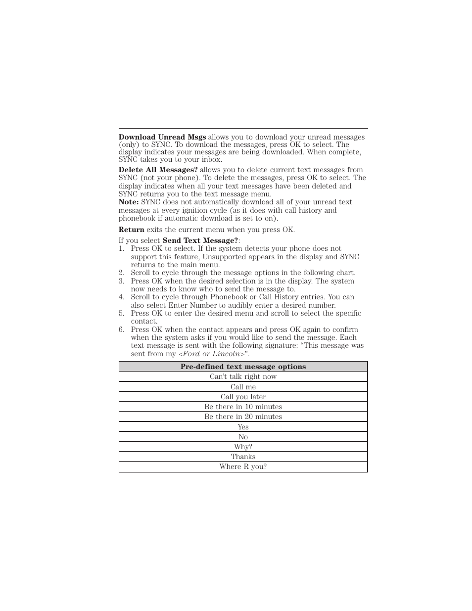 402 sync | FORD 2015 Taurus User Manual | Page 403 / 558