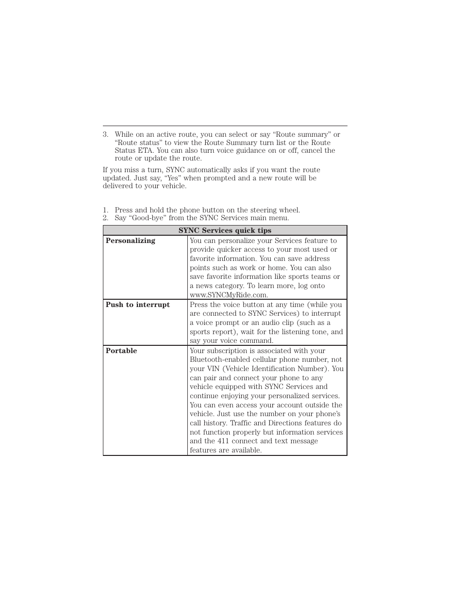 Disconnecting from sync services, Sync® 415 | FORD 2015 Taurus User Manual | Page 416 / 558