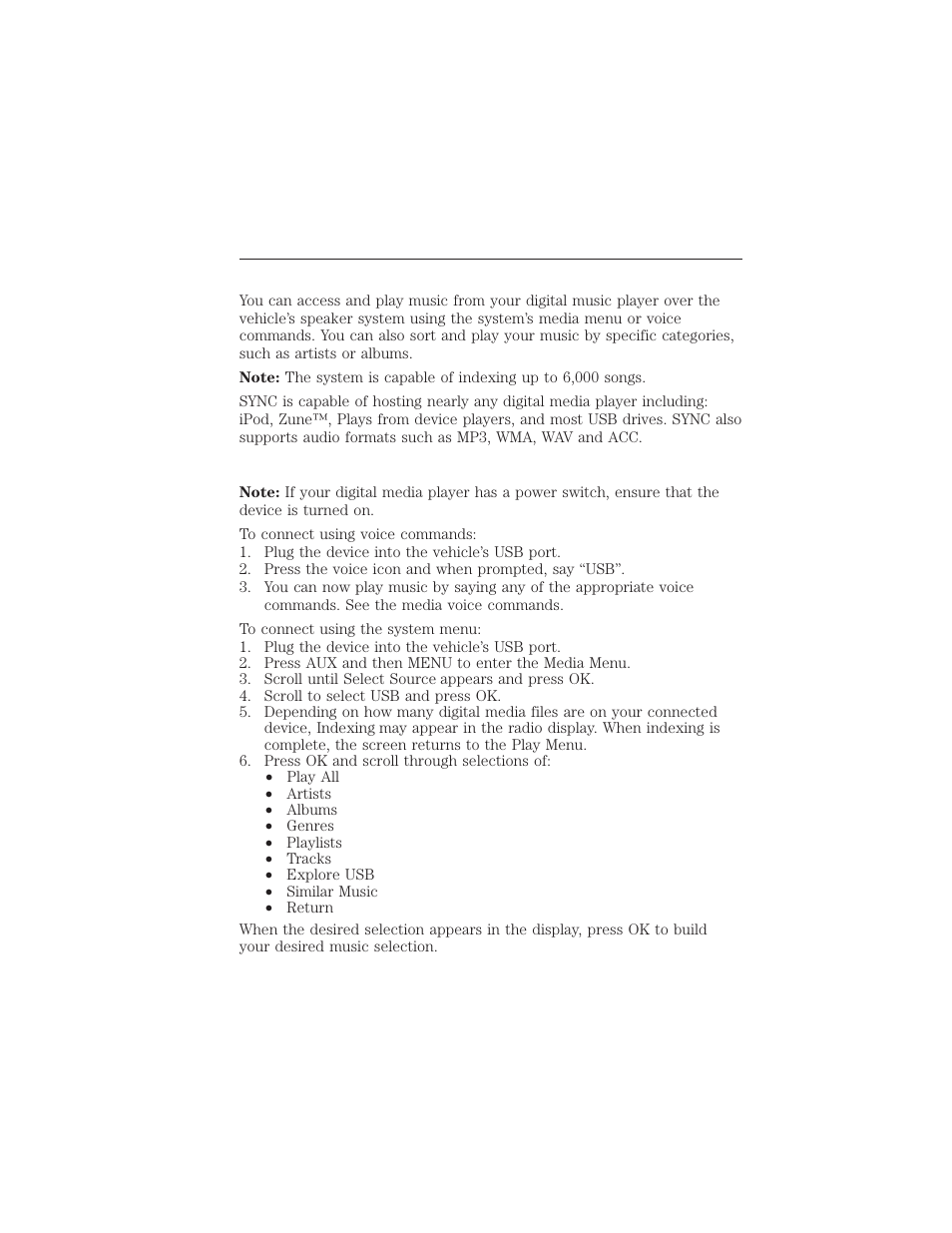 Using sync with your media player, 416 sync | FORD 2015 Taurus User Manual | Page 417 / 558