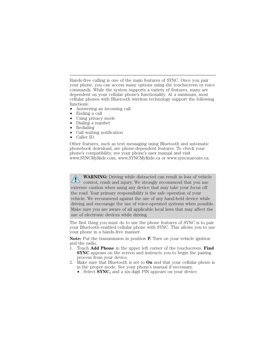 Pairing your phone for the first time, 468 myford touch® (if equipped) | FORD 2015 Taurus User Manual | Page 469 / 558