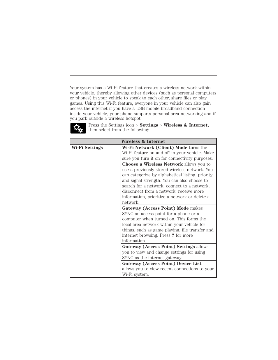 Wireless & internet, 496 myford touch® (if equipped) | FORD 2015 Taurus User Manual | Page 497 / 558