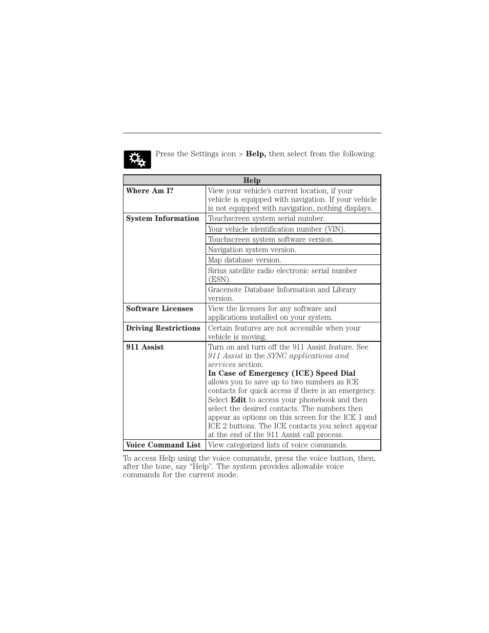 Help, 498 myford touch® (if equipped) | FORD 2015 Taurus User Manual | Page 499 / 558
