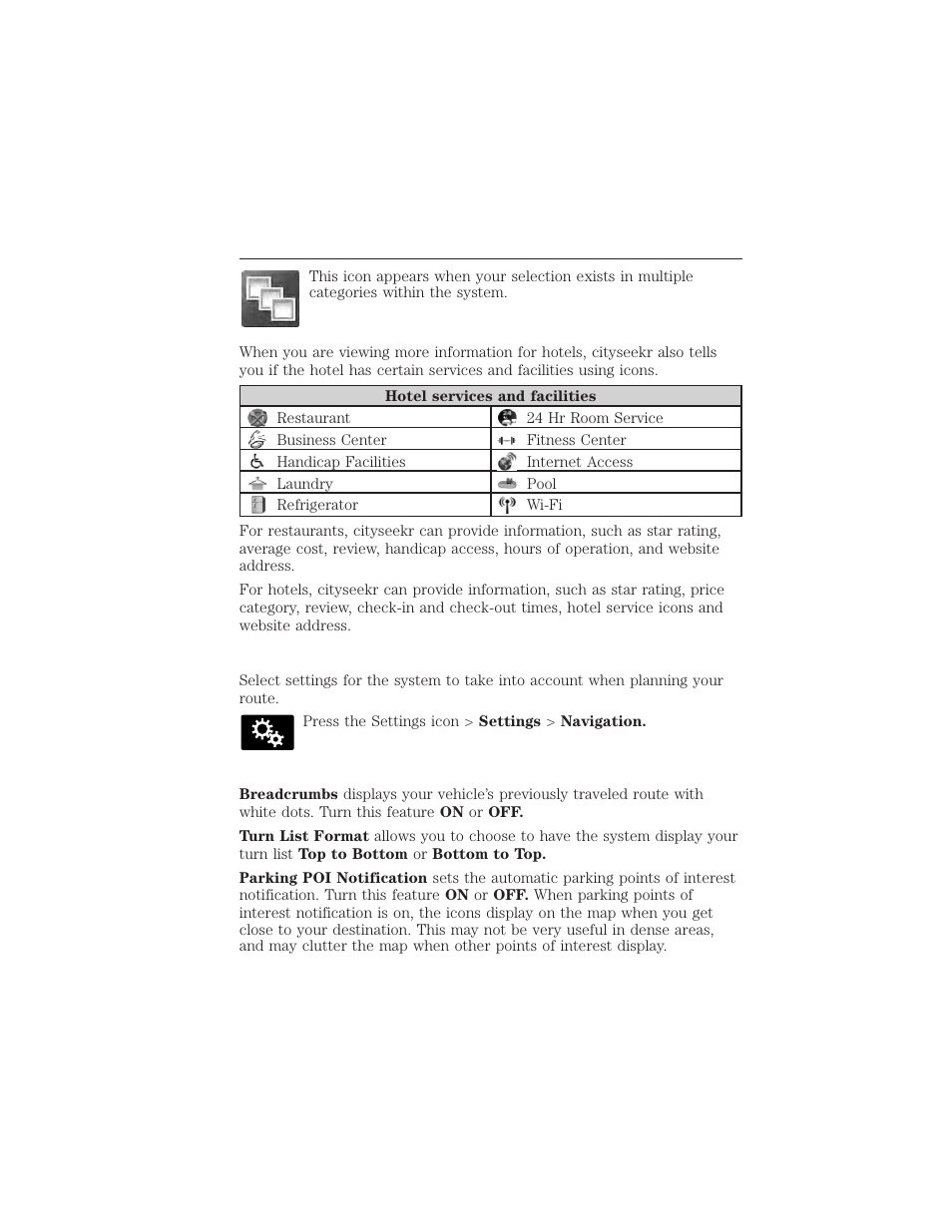 Setting your navigation preferences, Map preferences, 506 myford touch® (if equipped) | FORD 2015 Taurus User Manual | Page 507 / 558