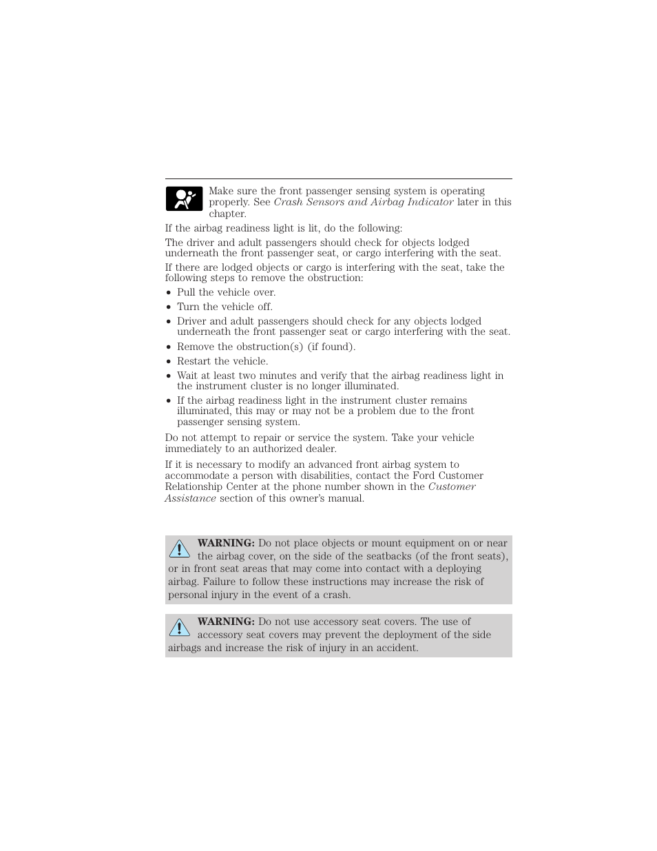 Side airbags, 50 supplementary restraints system | FORD 2015 Taurus User Manual | Page 51 / 558