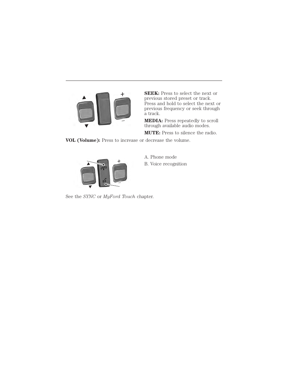 Audio control, Voice control (if equipped), Steering wheel controls | Steering wheel 83 | FORD 2015 Taurus User Manual | Page 84 / 558