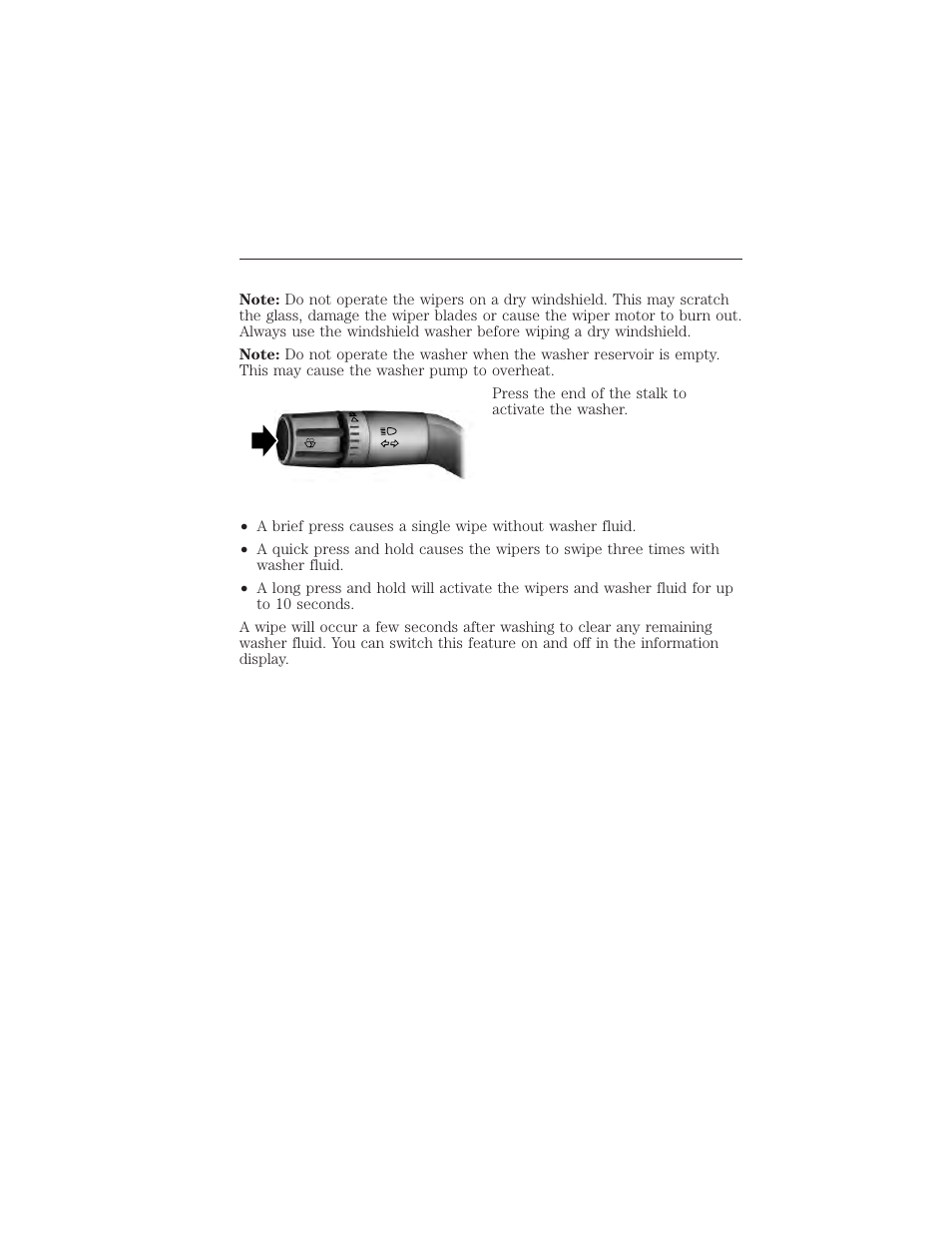 Windshield washers, 88 wipers and washers | FORD 2015 Taurus User Manual | Page 89 / 558