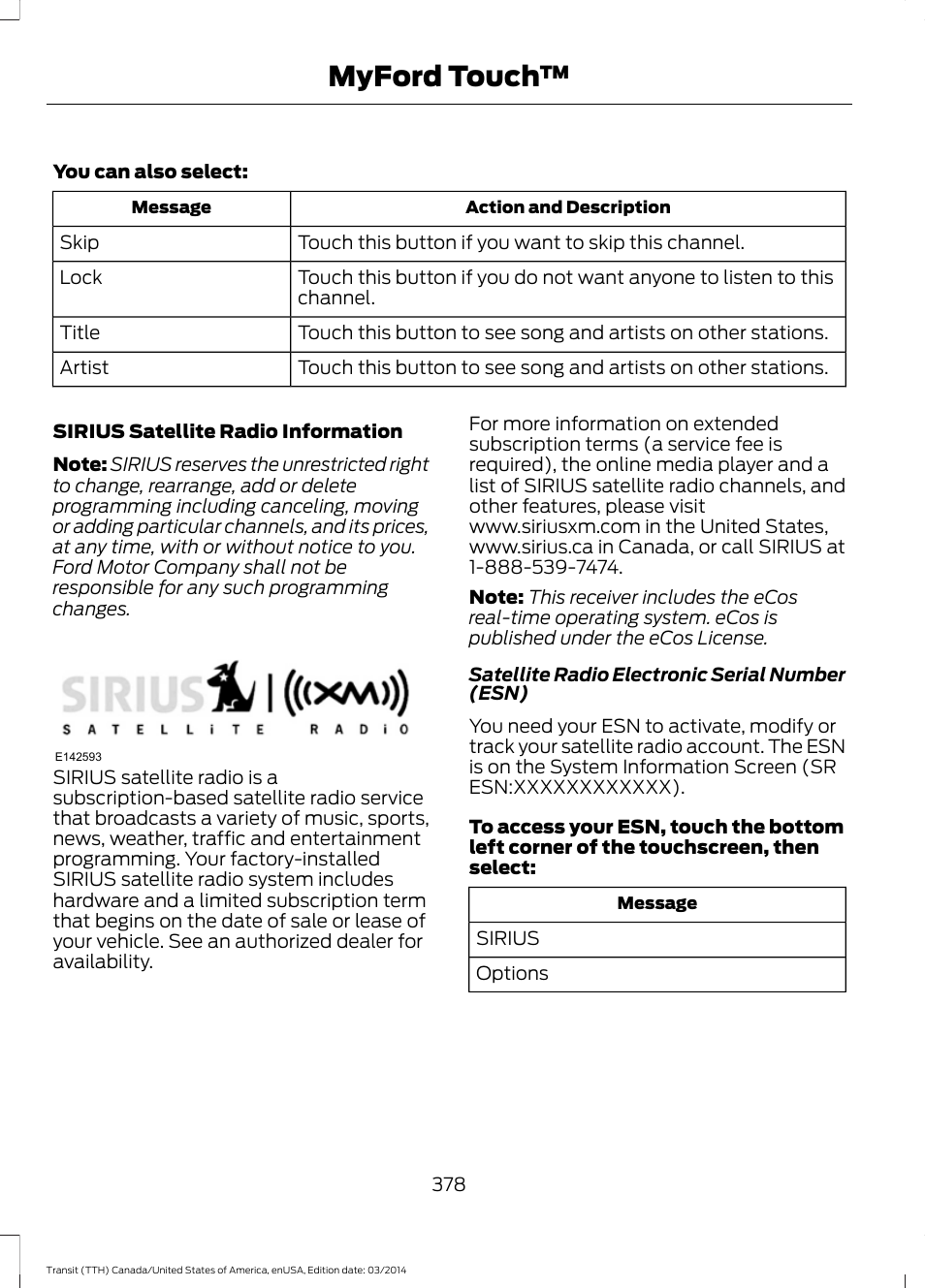 Myford touch | FORD 2015 Transit v.1 User Manual | Page 381 / 461