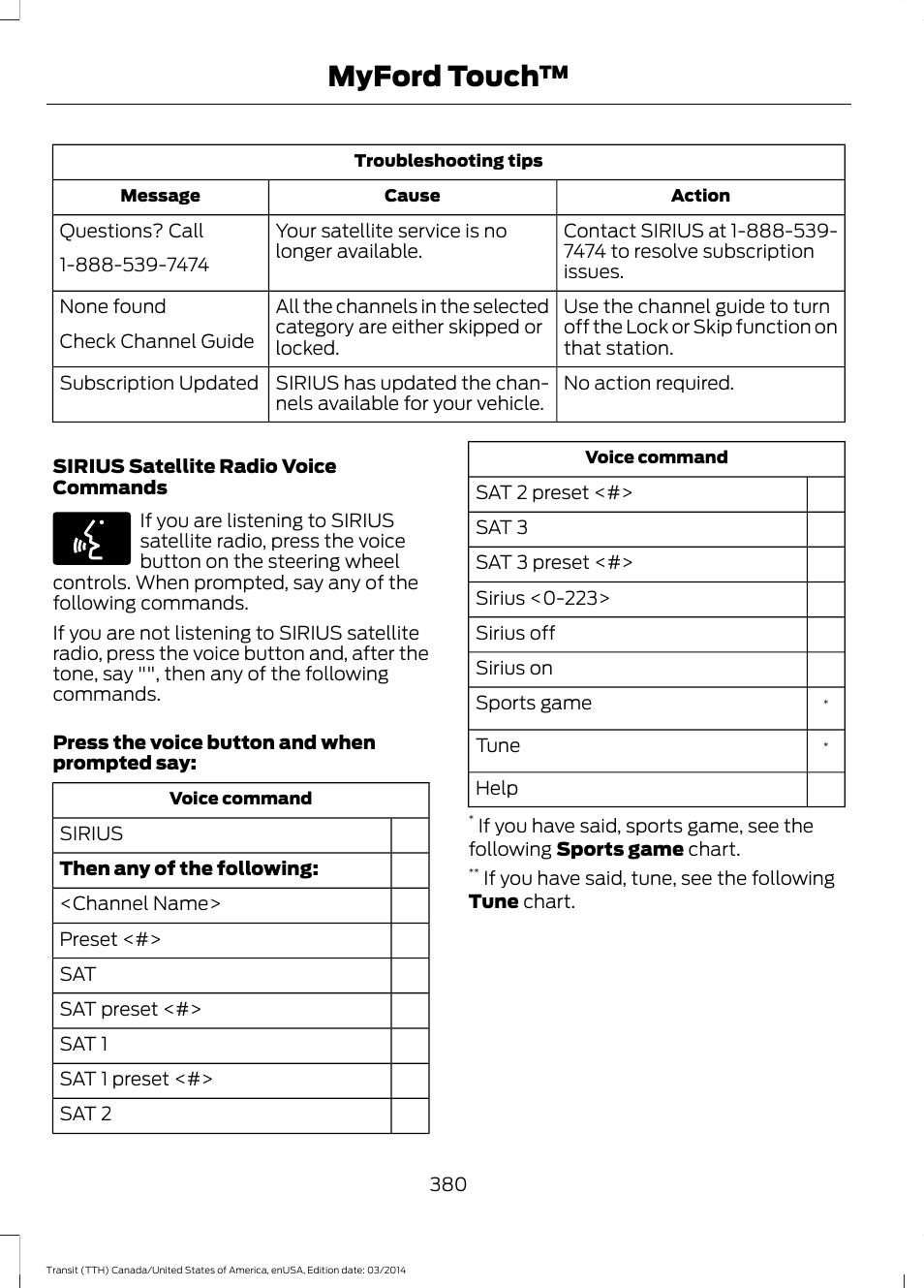 Myford touch | FORD 2015 Transit v.1 User Manual | Page 383 / 461
